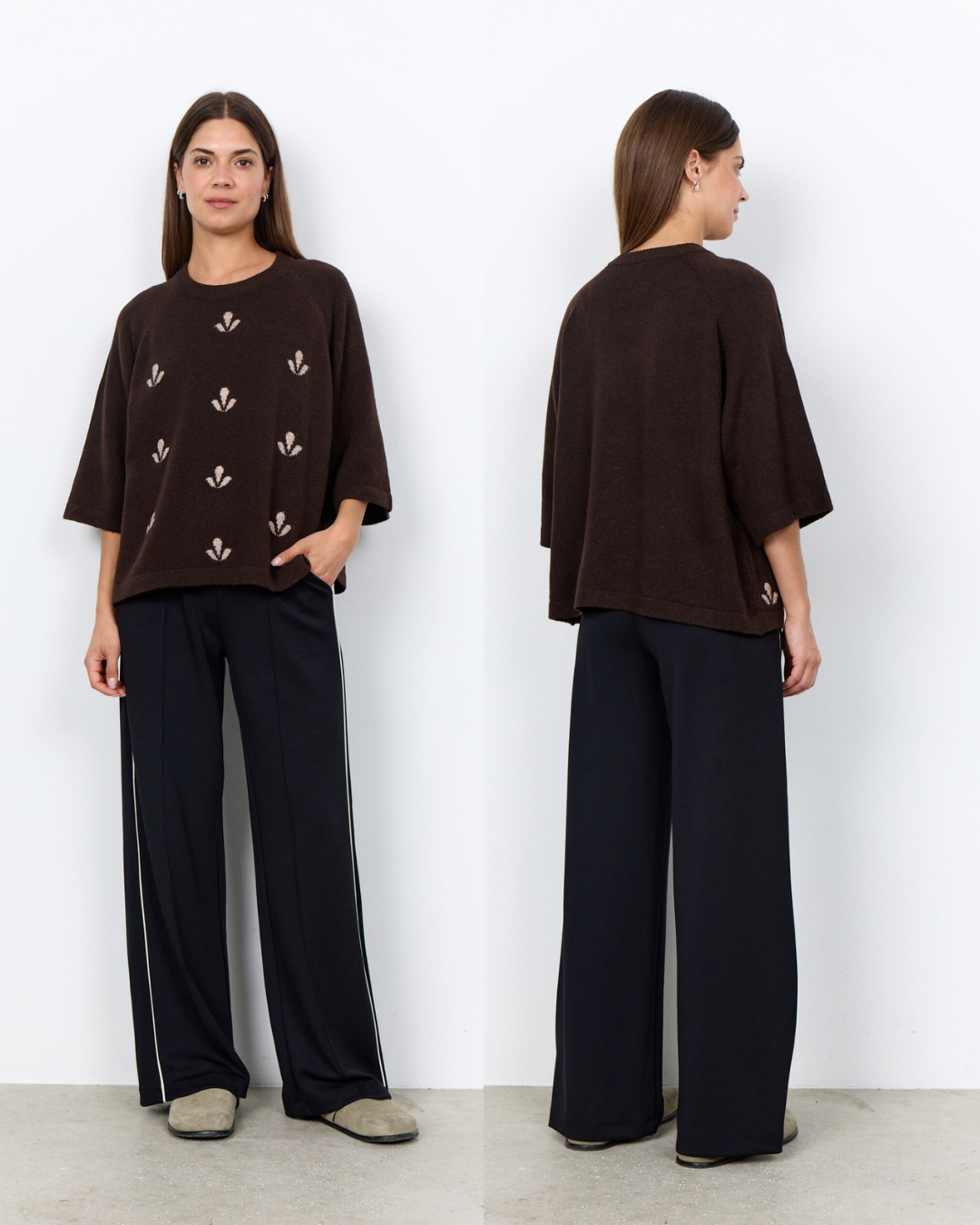 Stickad tröja oversized
