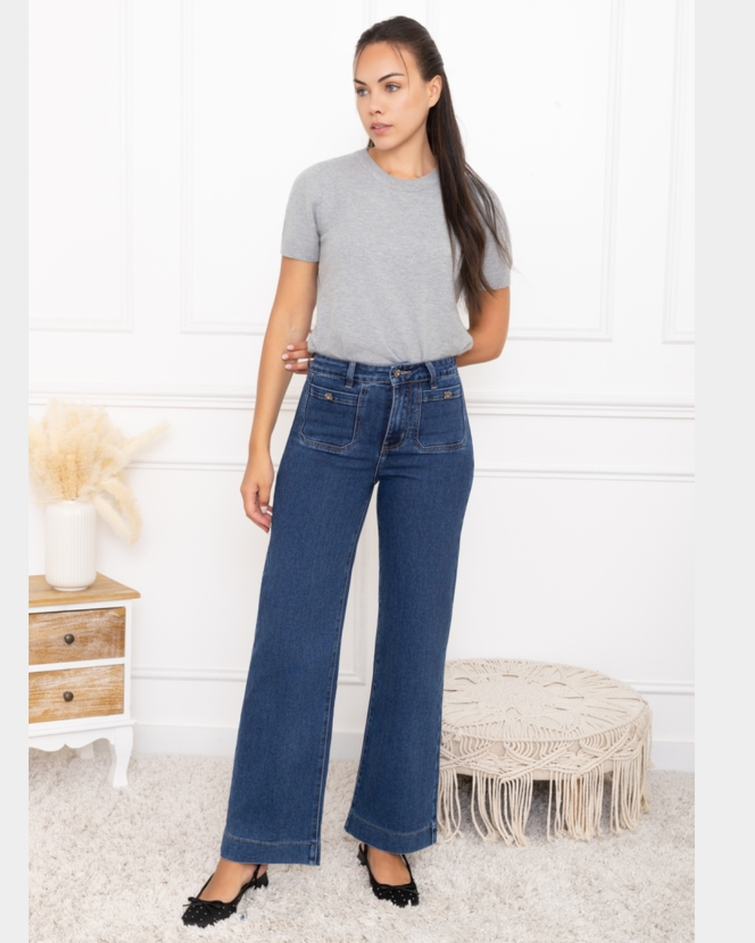 Jeans med vida ben
