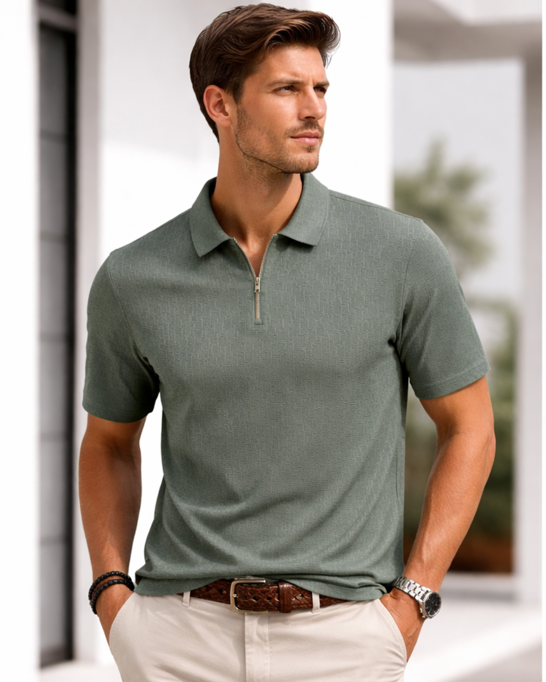 Piké med half-zip