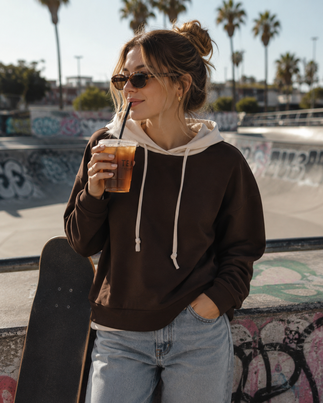 Sweatshirt med huva