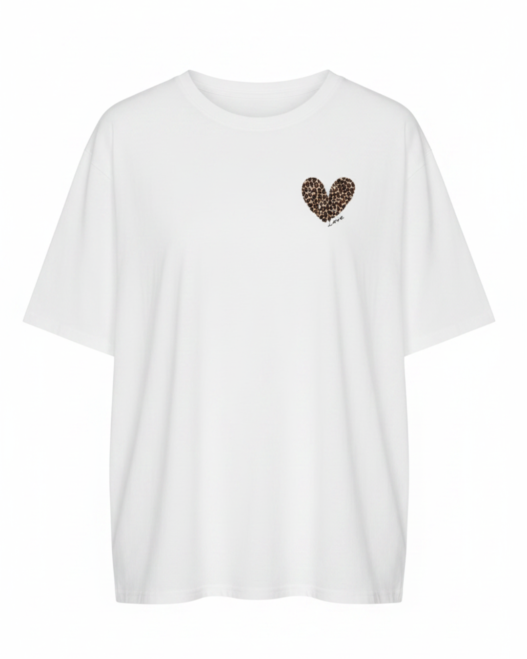 T-shirt med tryck baktill