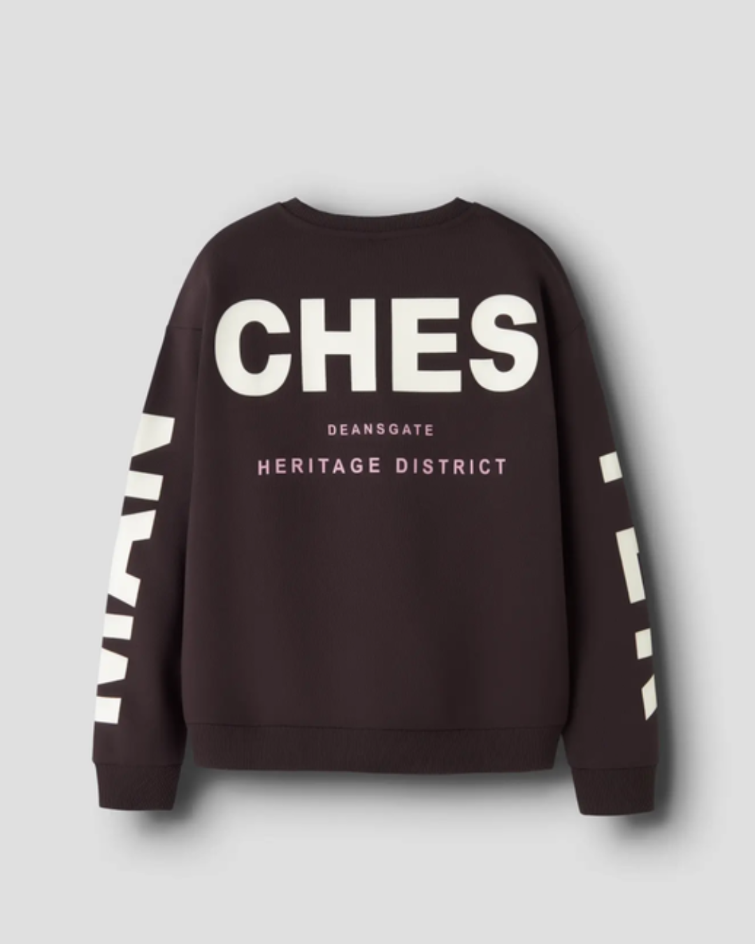 Sweatshirt med tryck bak