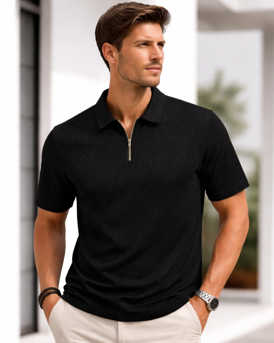 Piké med half-zip