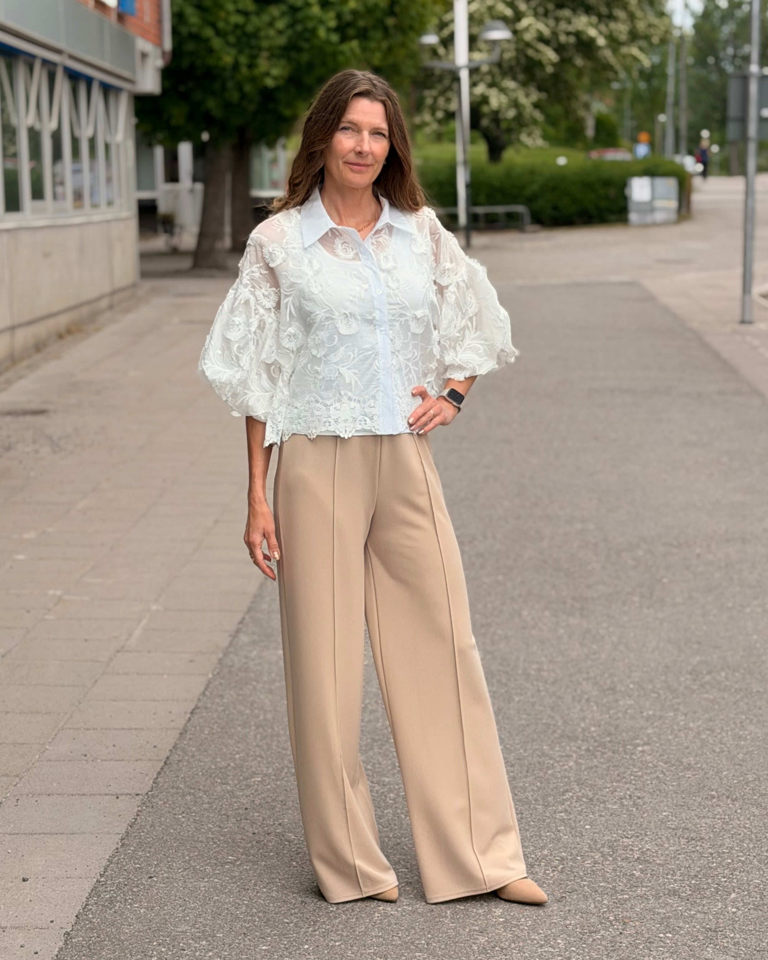 Blus med spets
