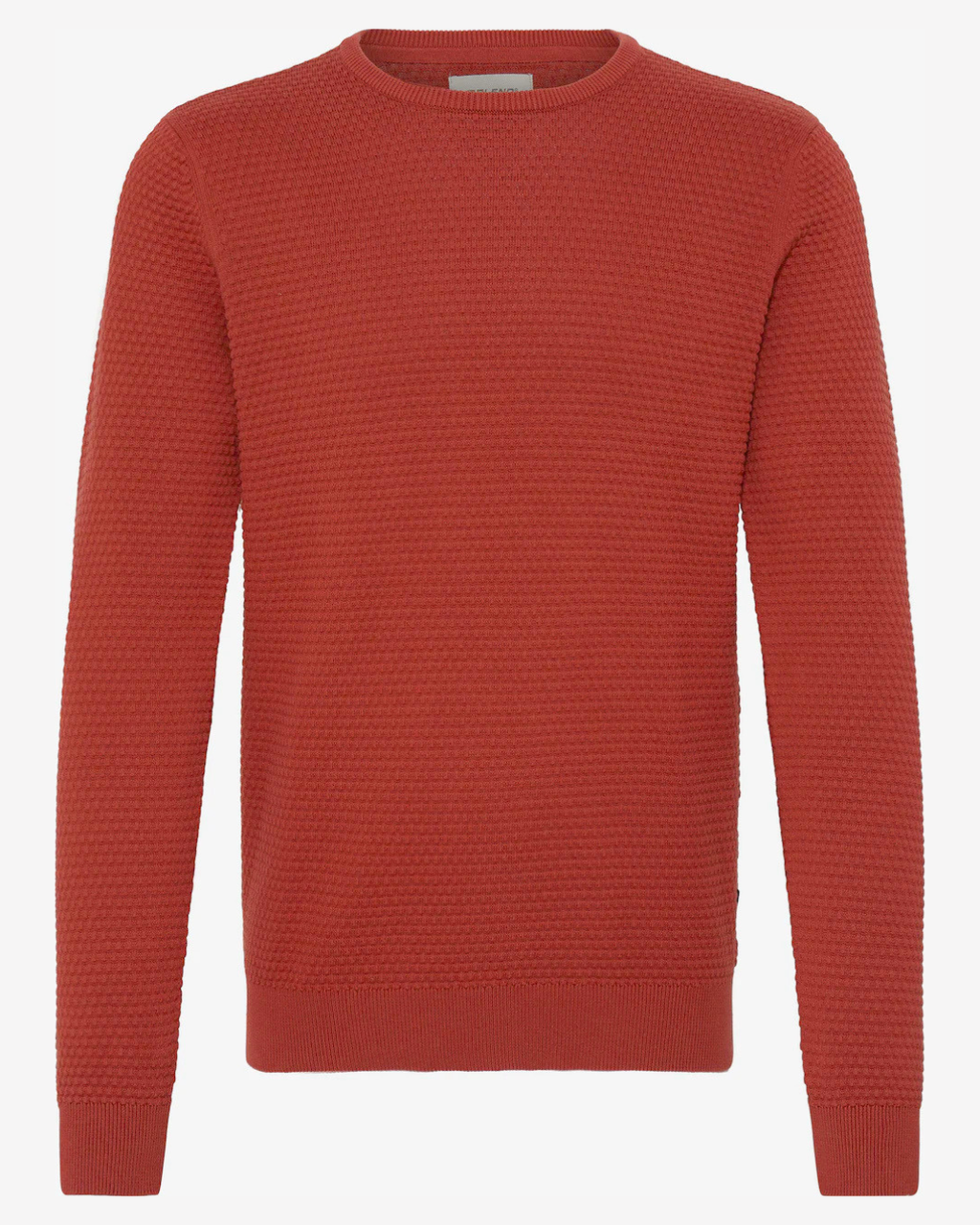 Crewneck våffelstickad