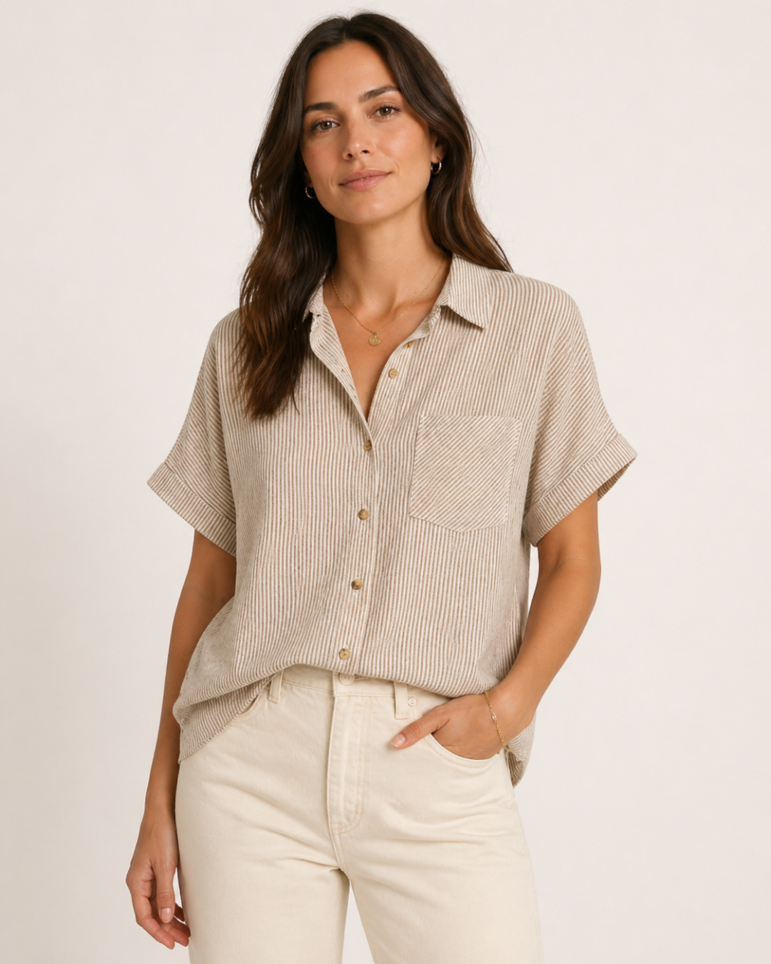 Skjortblus rayon
