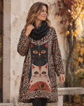 Tunika oversize katt + scarf