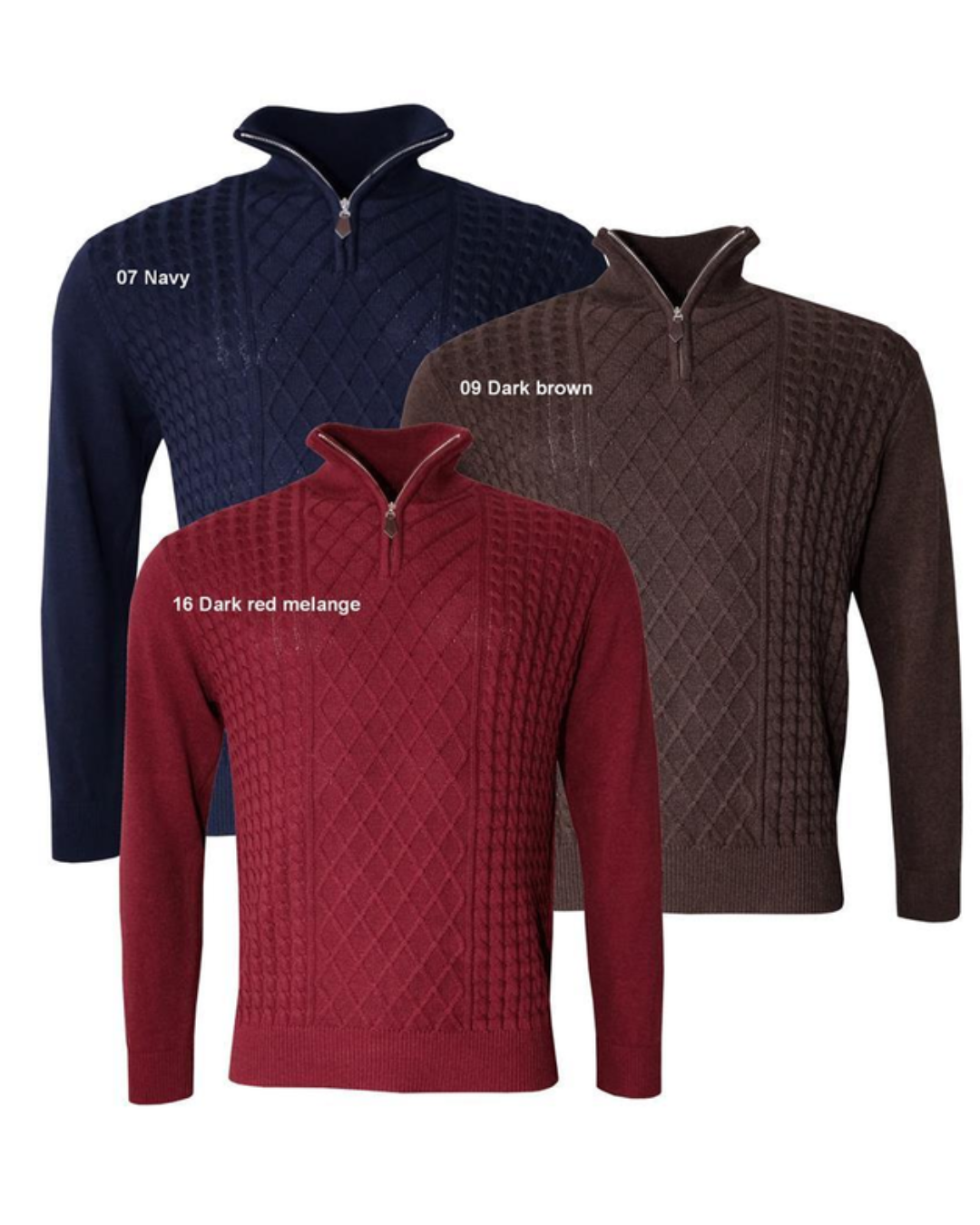 Half-zip i 3 färger