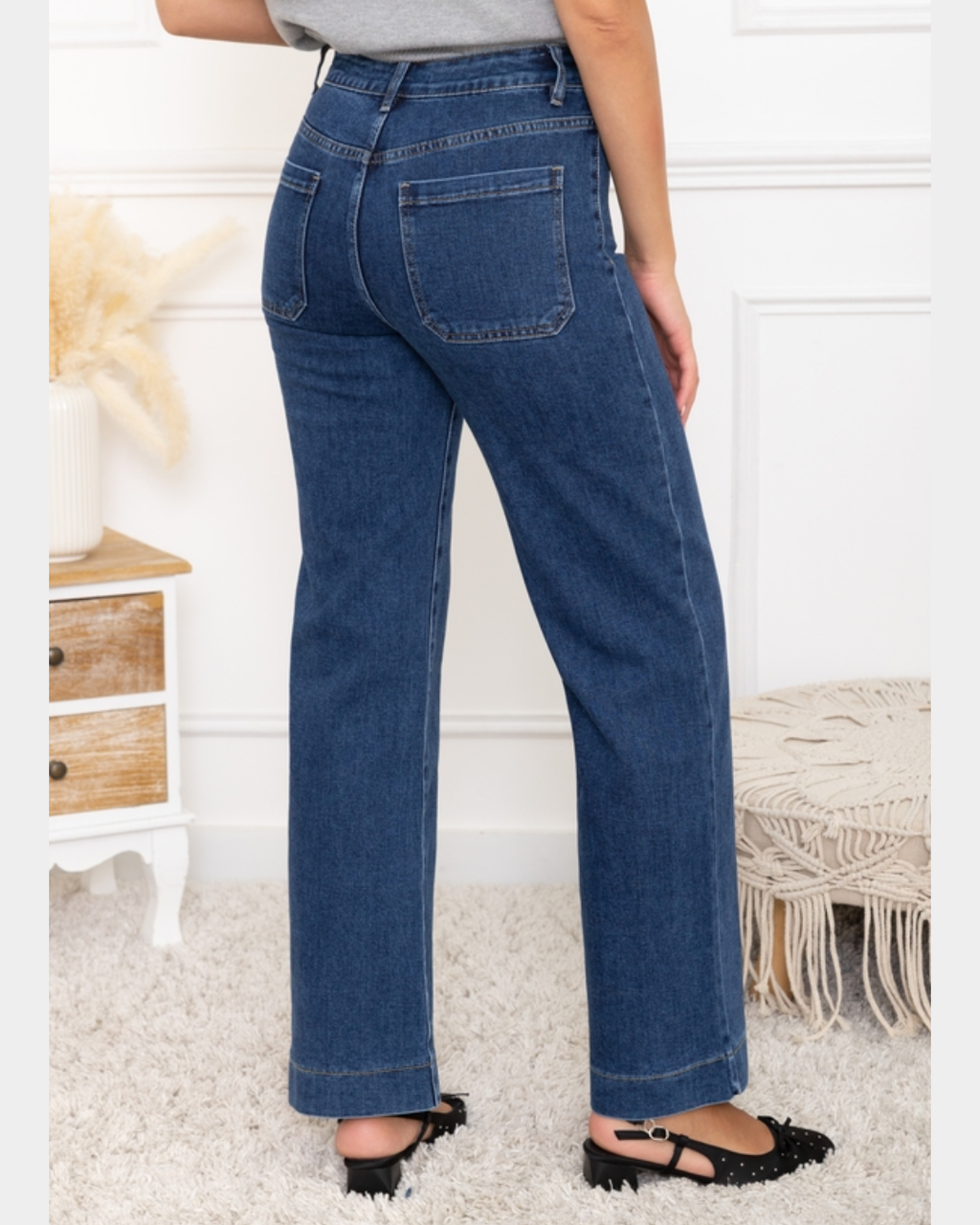 Jeans med vida ben