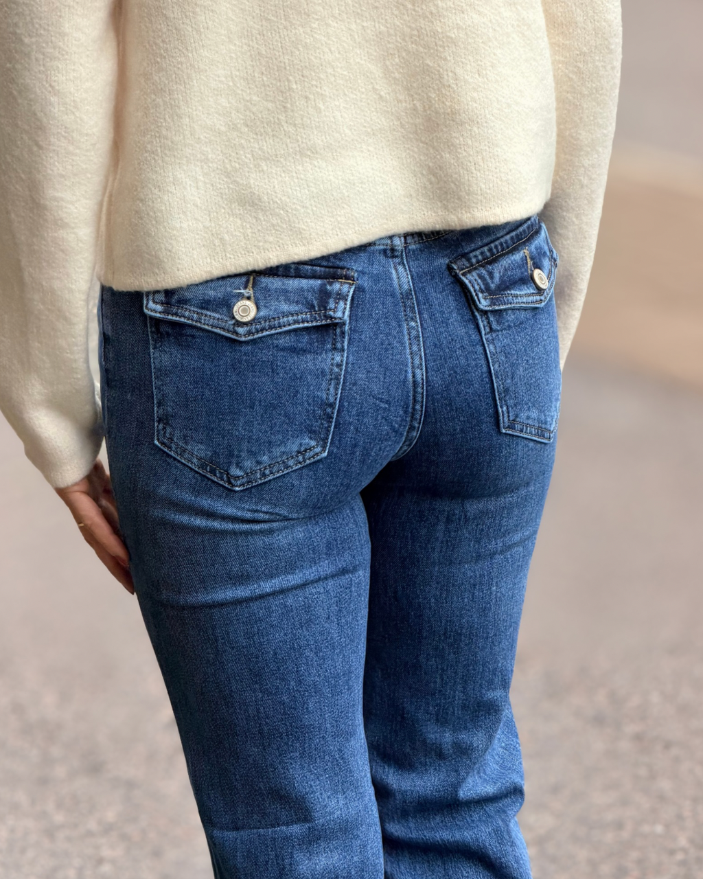 Jeans med lockfickor