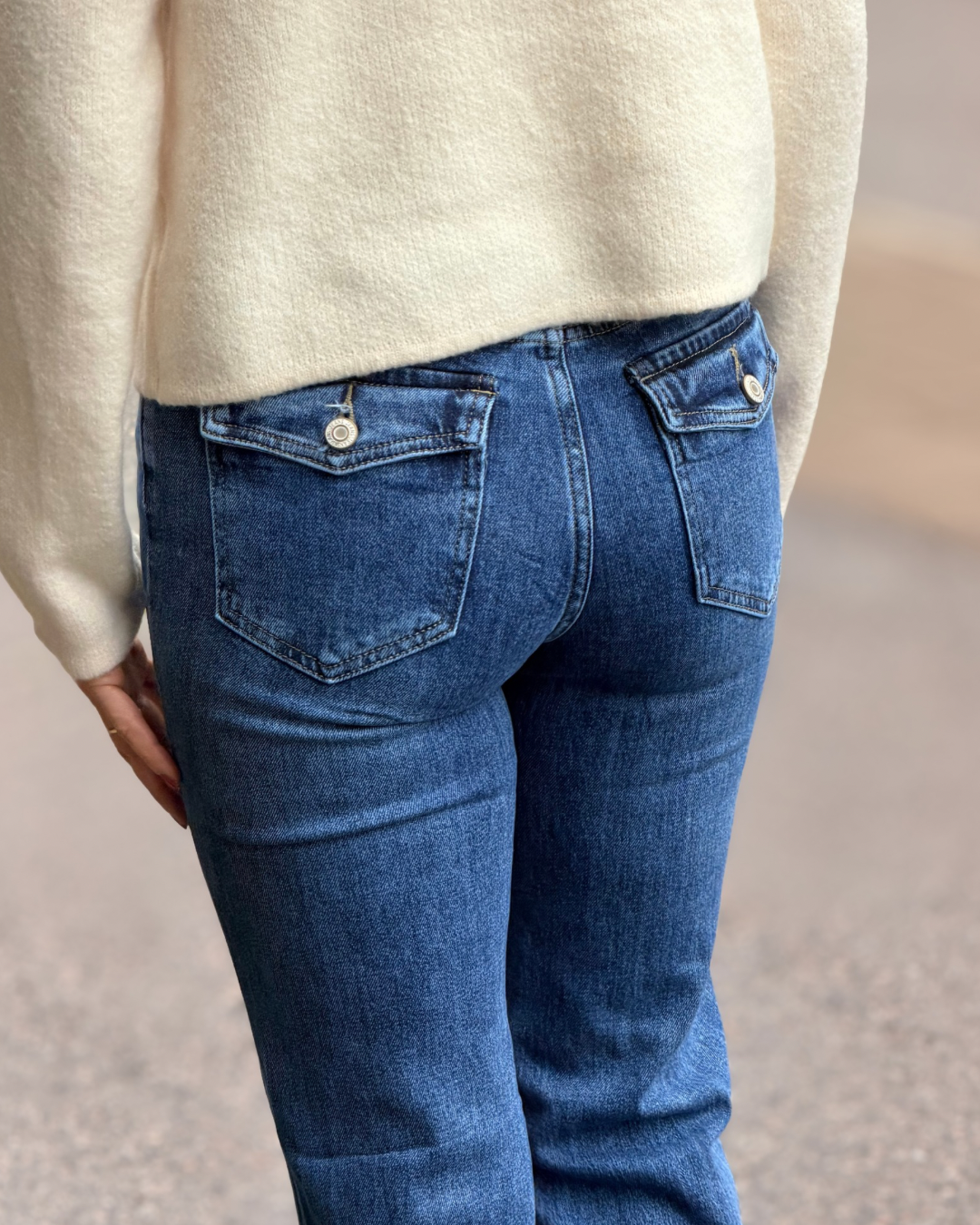 Jeans med lockfickor