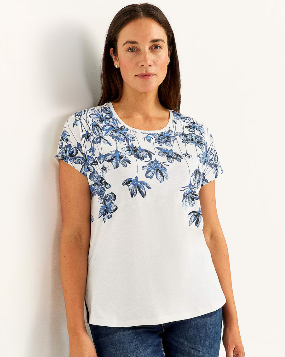 T-shirt med blommor