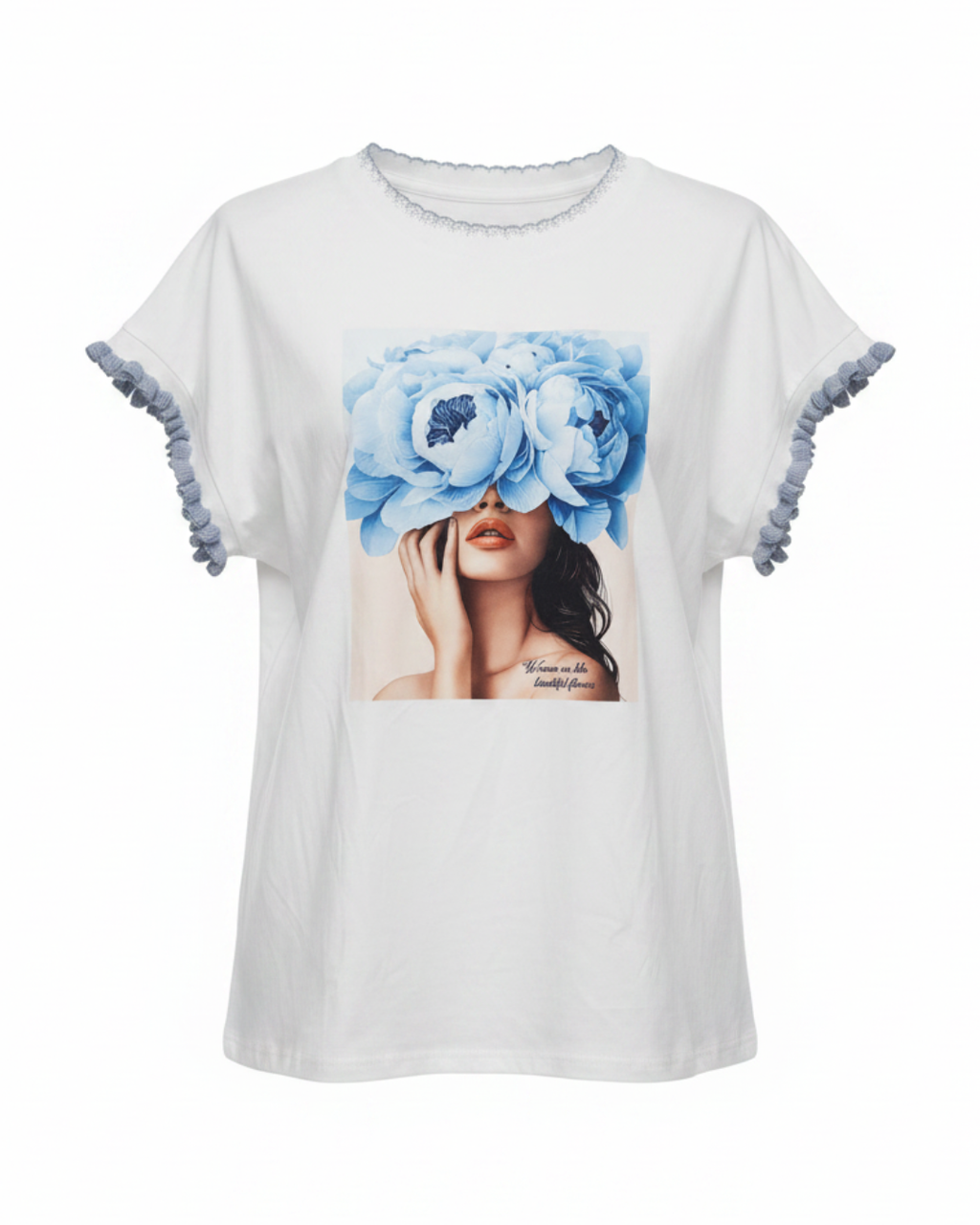 T-shirt med volang