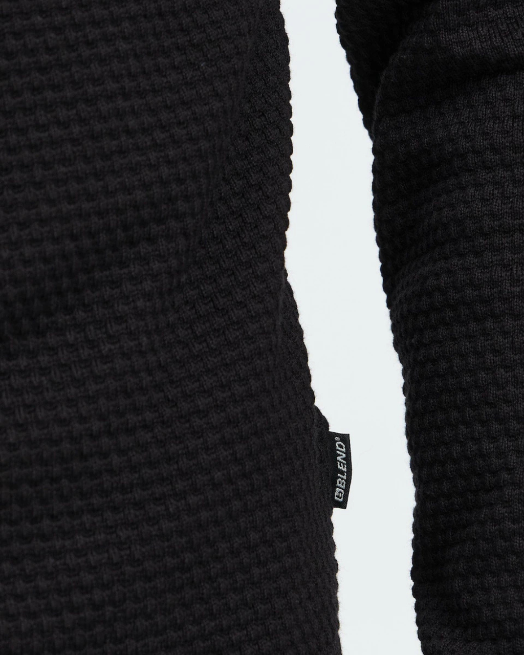 Crewneck våffelstickad