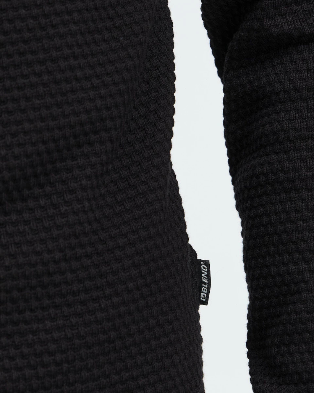 Crewneck våffelstickad