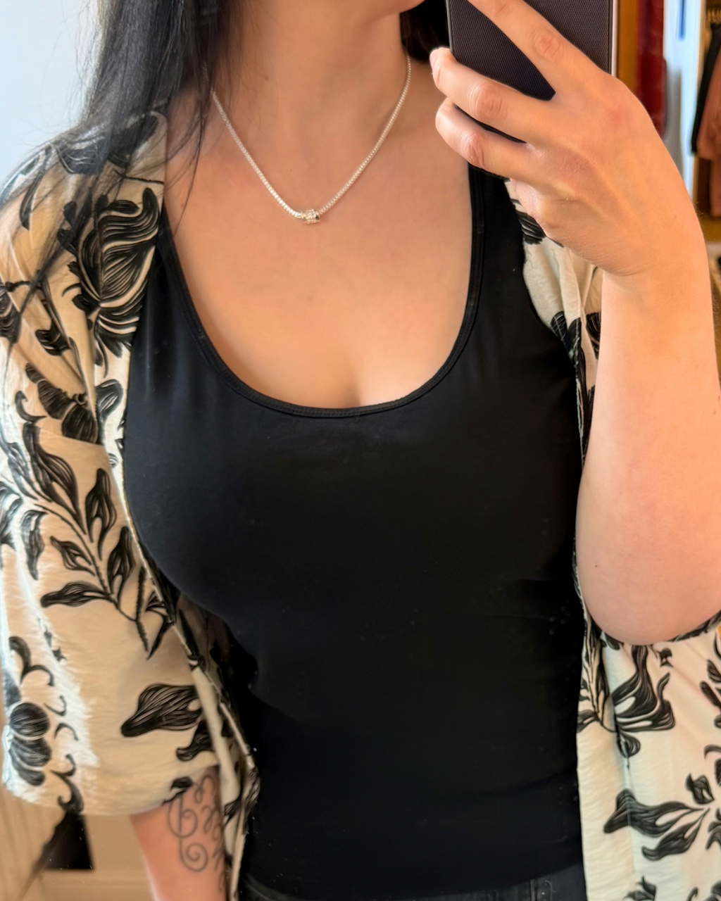 Kort halsband med strass