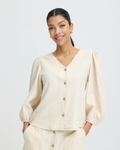 Skjortblus lin