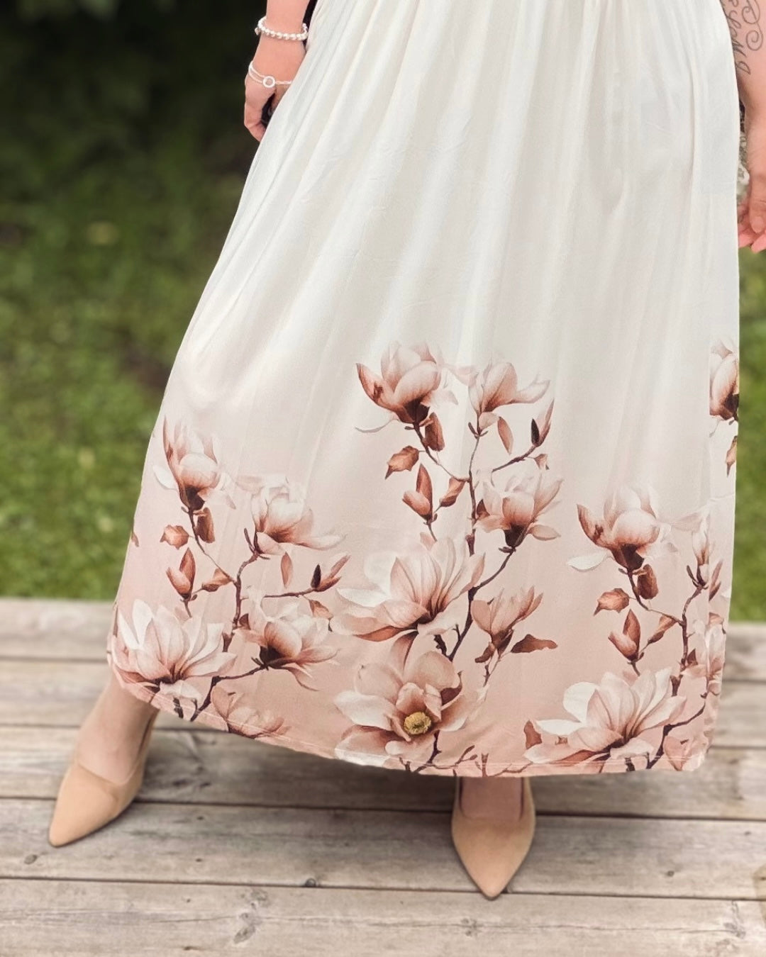Klänning blommig maxi