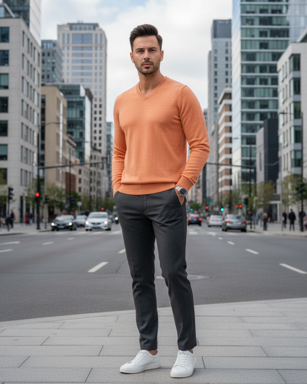 Pullover v-hals