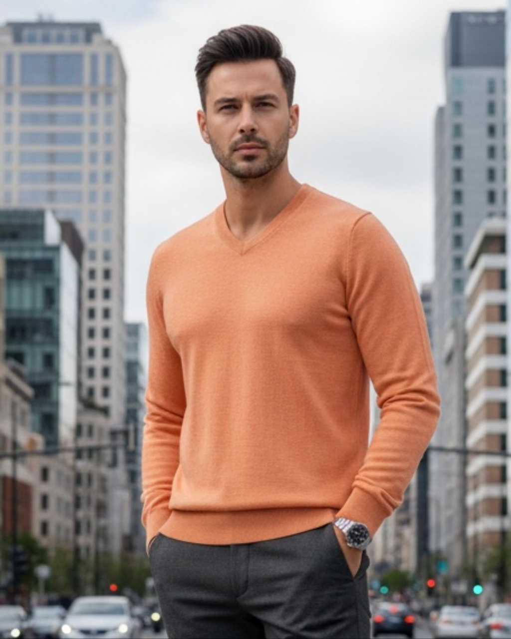 Pullover v-hals