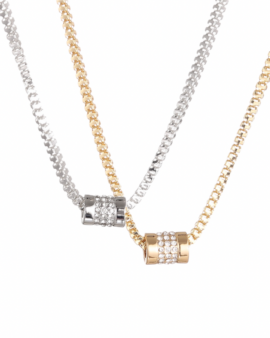 Kort halsband med strass