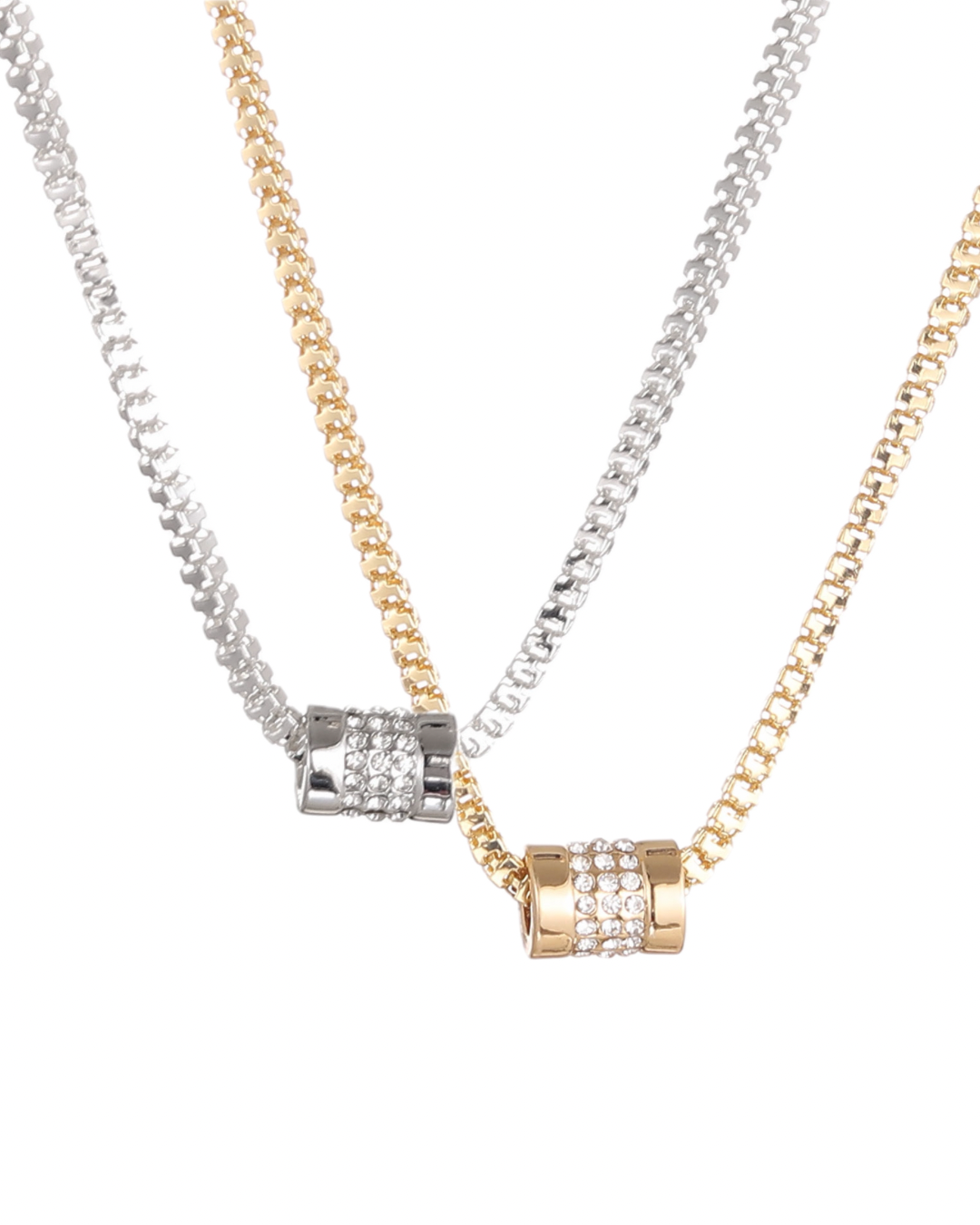 Kort halsband med strass