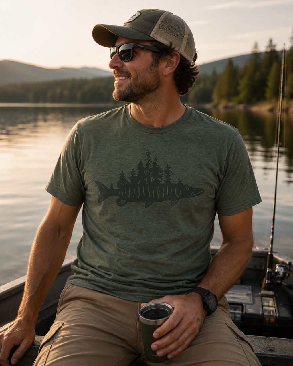 T-shirts med fiskemotiv