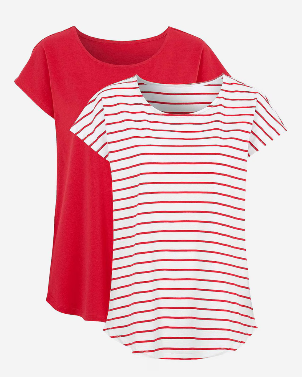 T-shirt randig 2-pack