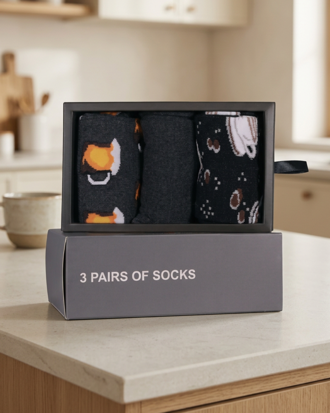 Presentförpackning strumpor öl & kaffe