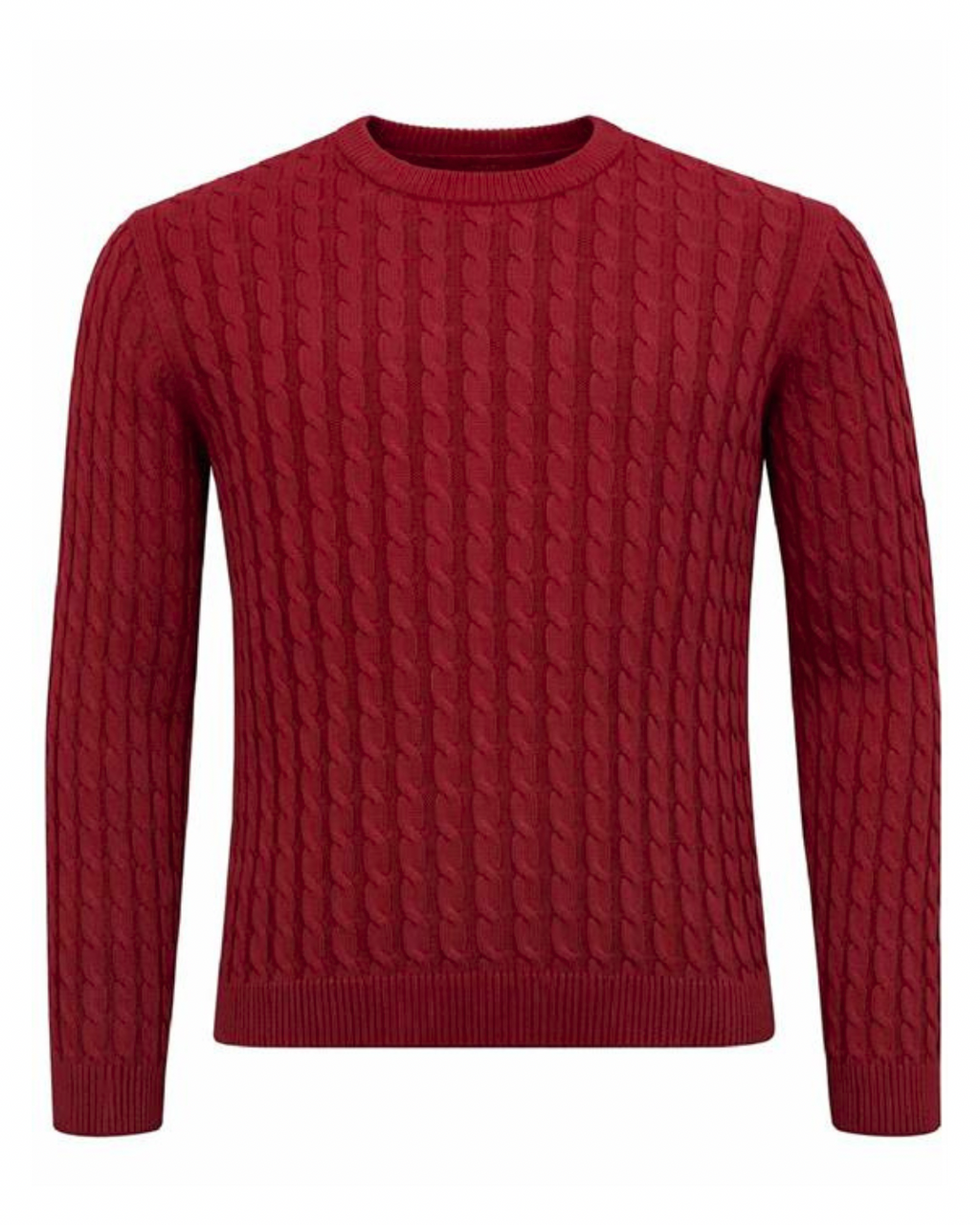 Pullover kabelstickad i 3 färger