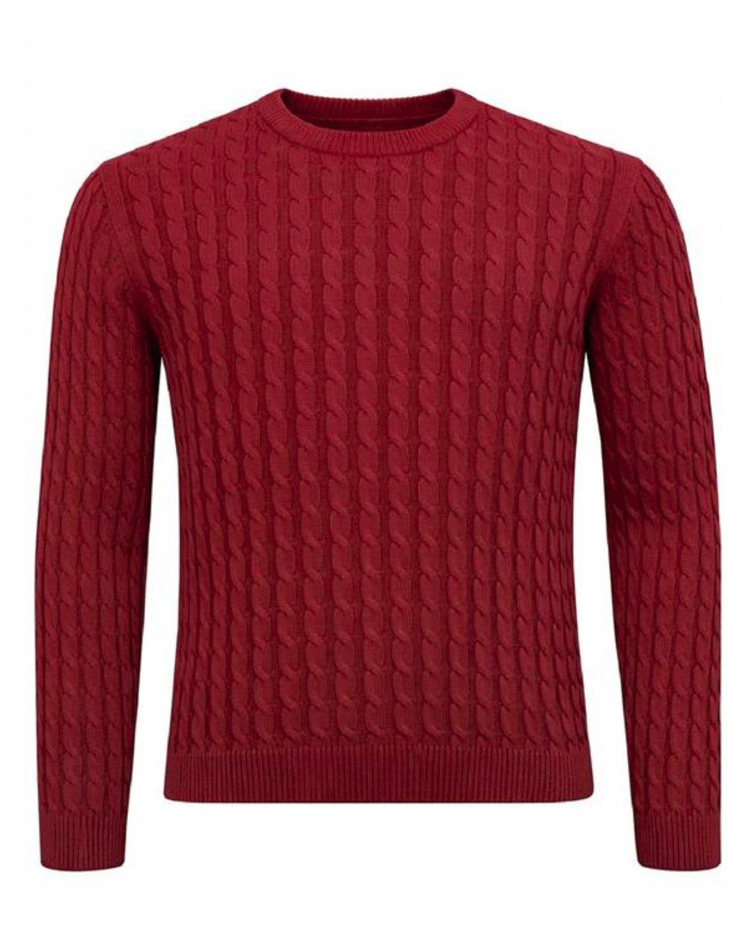 Pullover kabelstickad i 3 färger