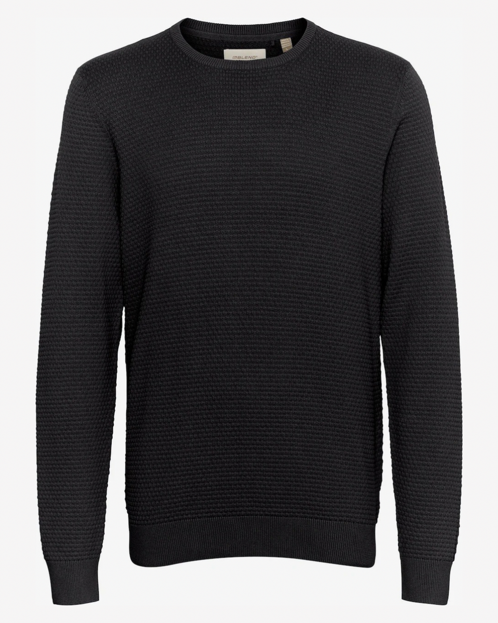Crewneck våffelstickad