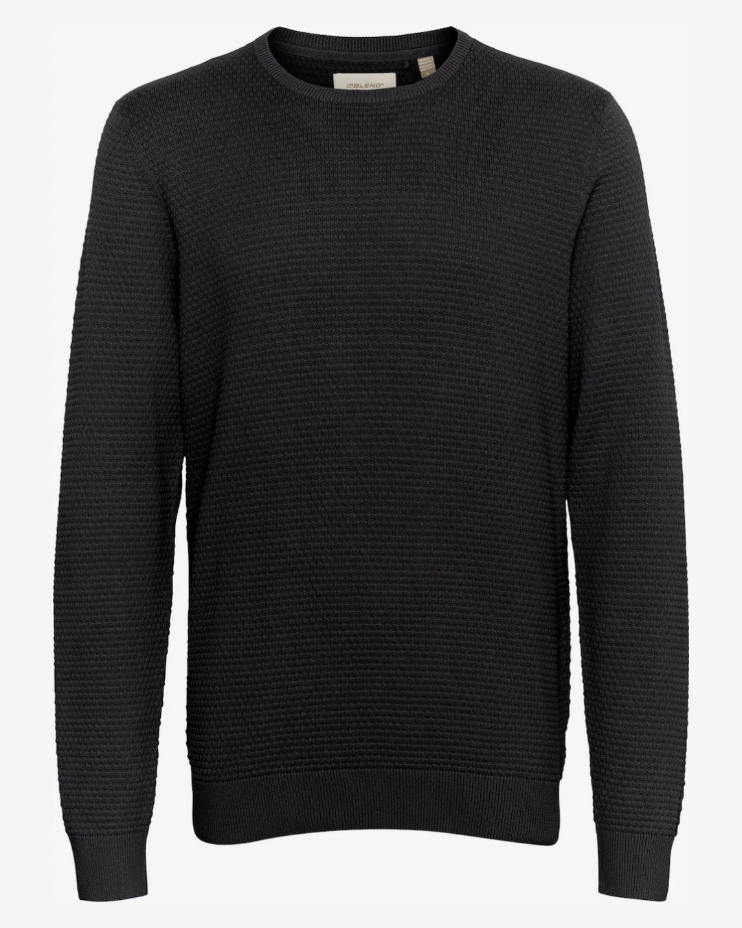 Crewneck våffelstickad