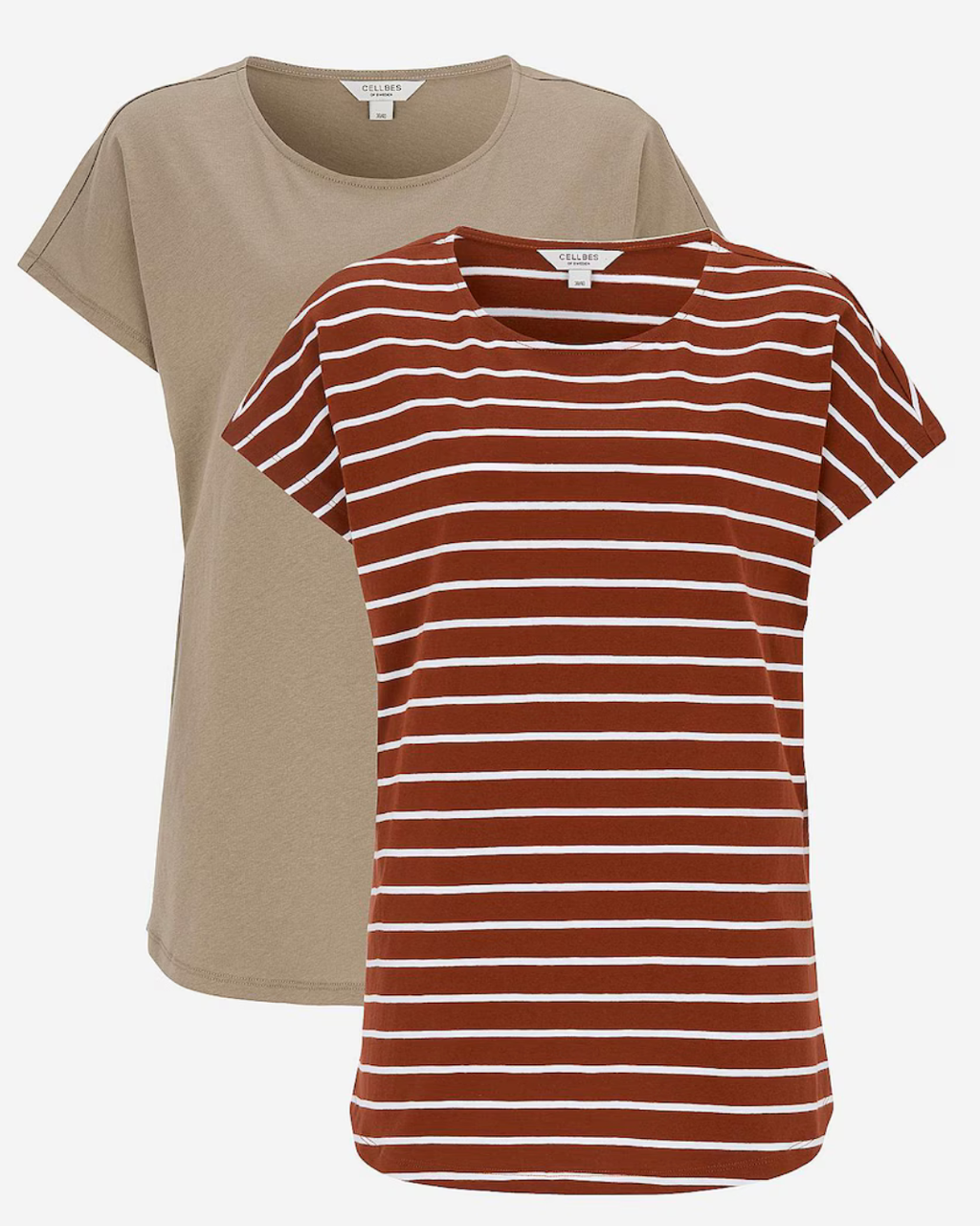 T-shirt randig 2-pack