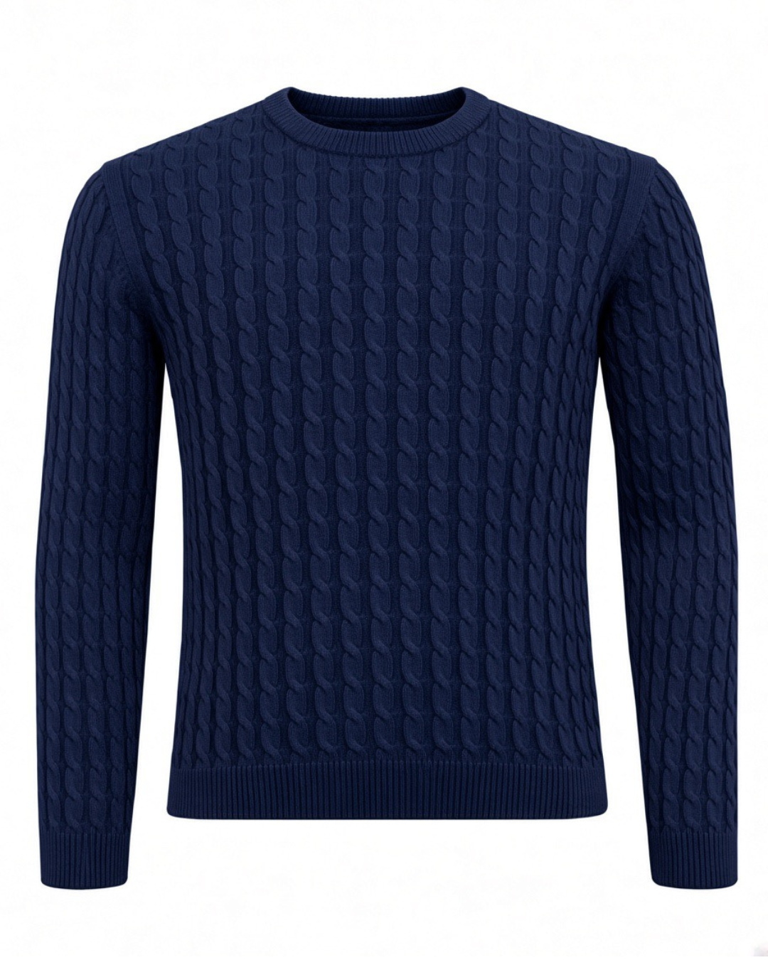 Pullover kabelstickad i 3 färger