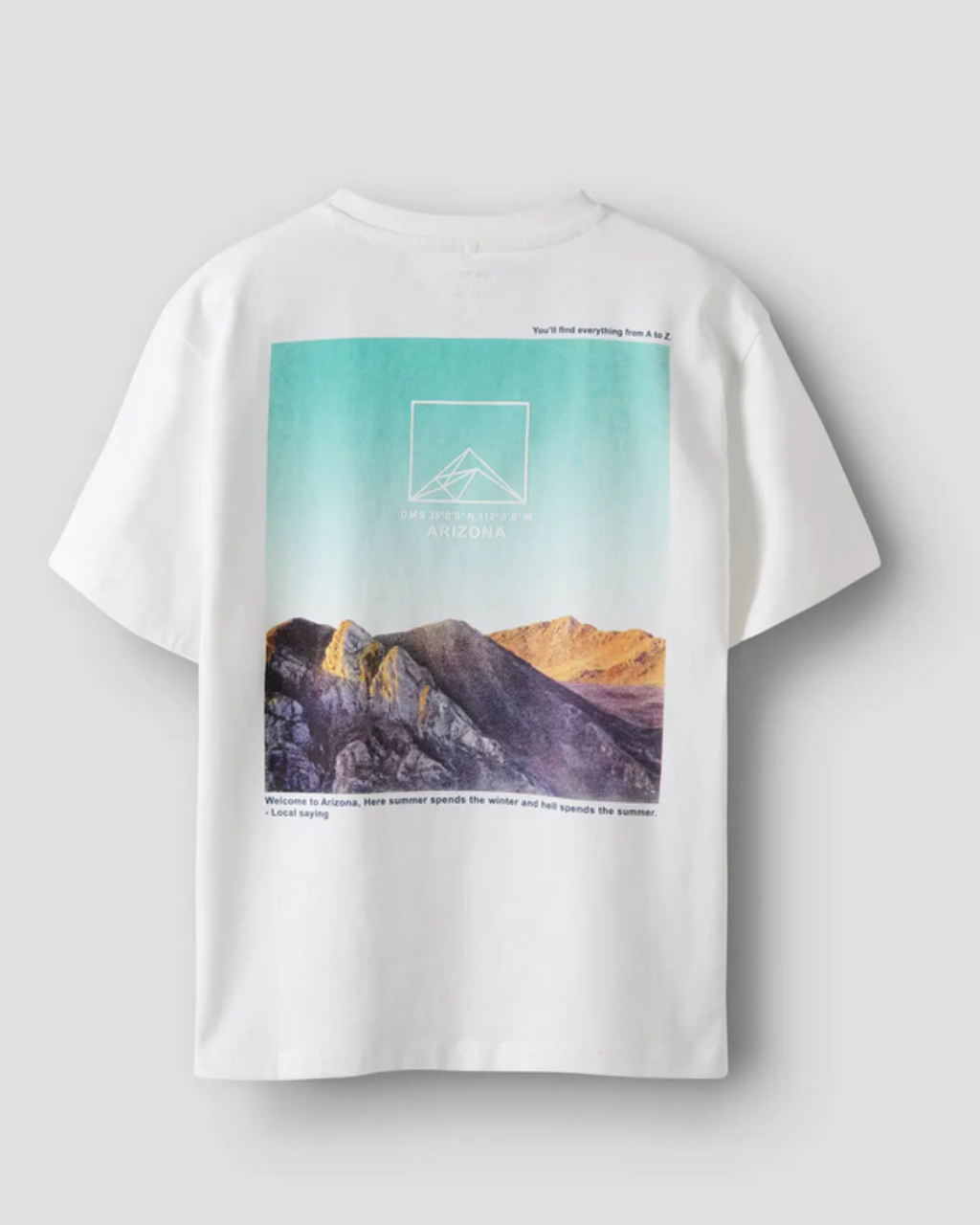 T-shirt med tryck bak
