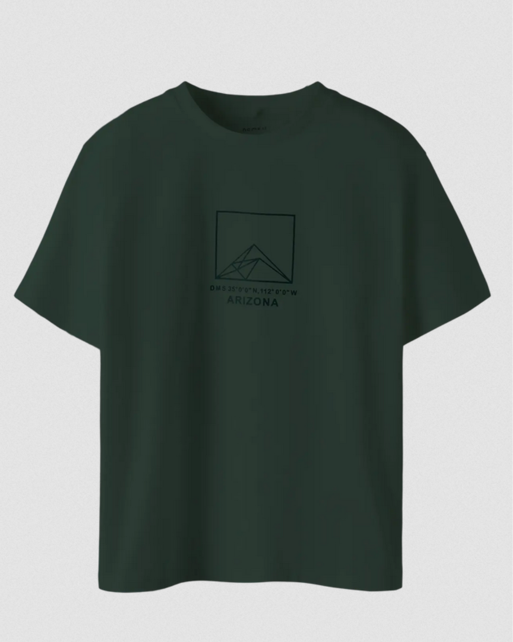 T-shirt med tryck bak