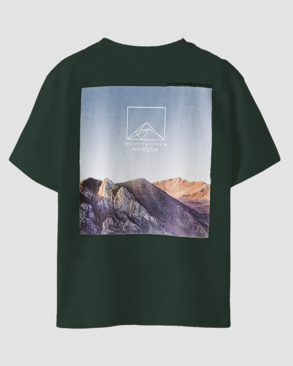 T-shirt med tryck bak