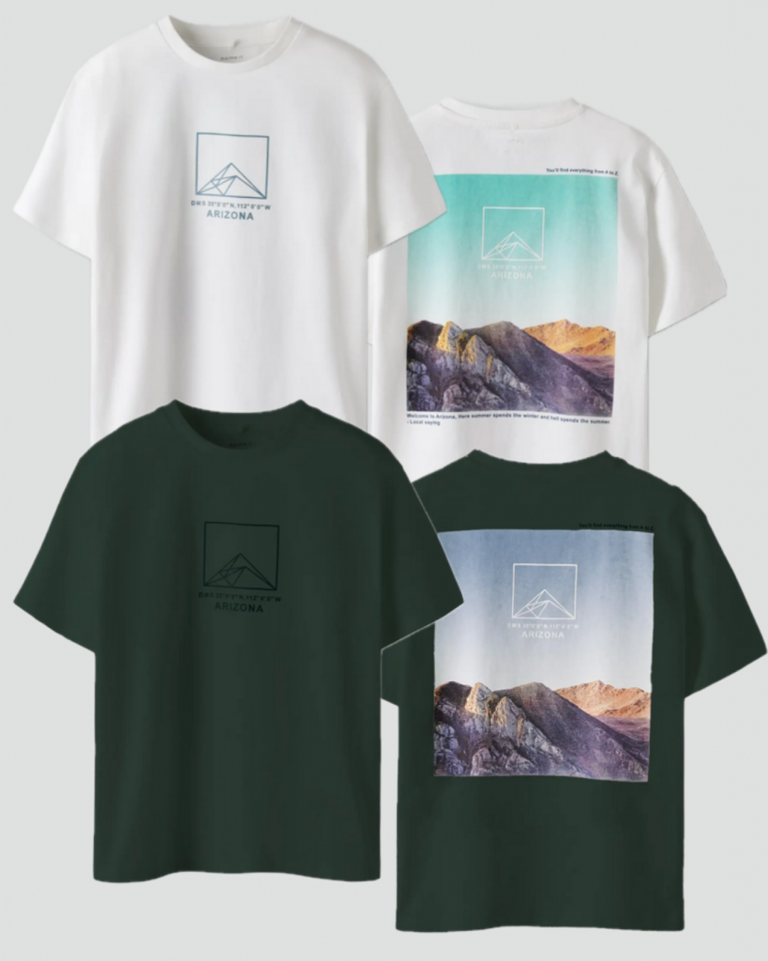 T-shirt med tryck bak