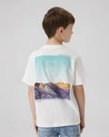T-shirt med tryck bak