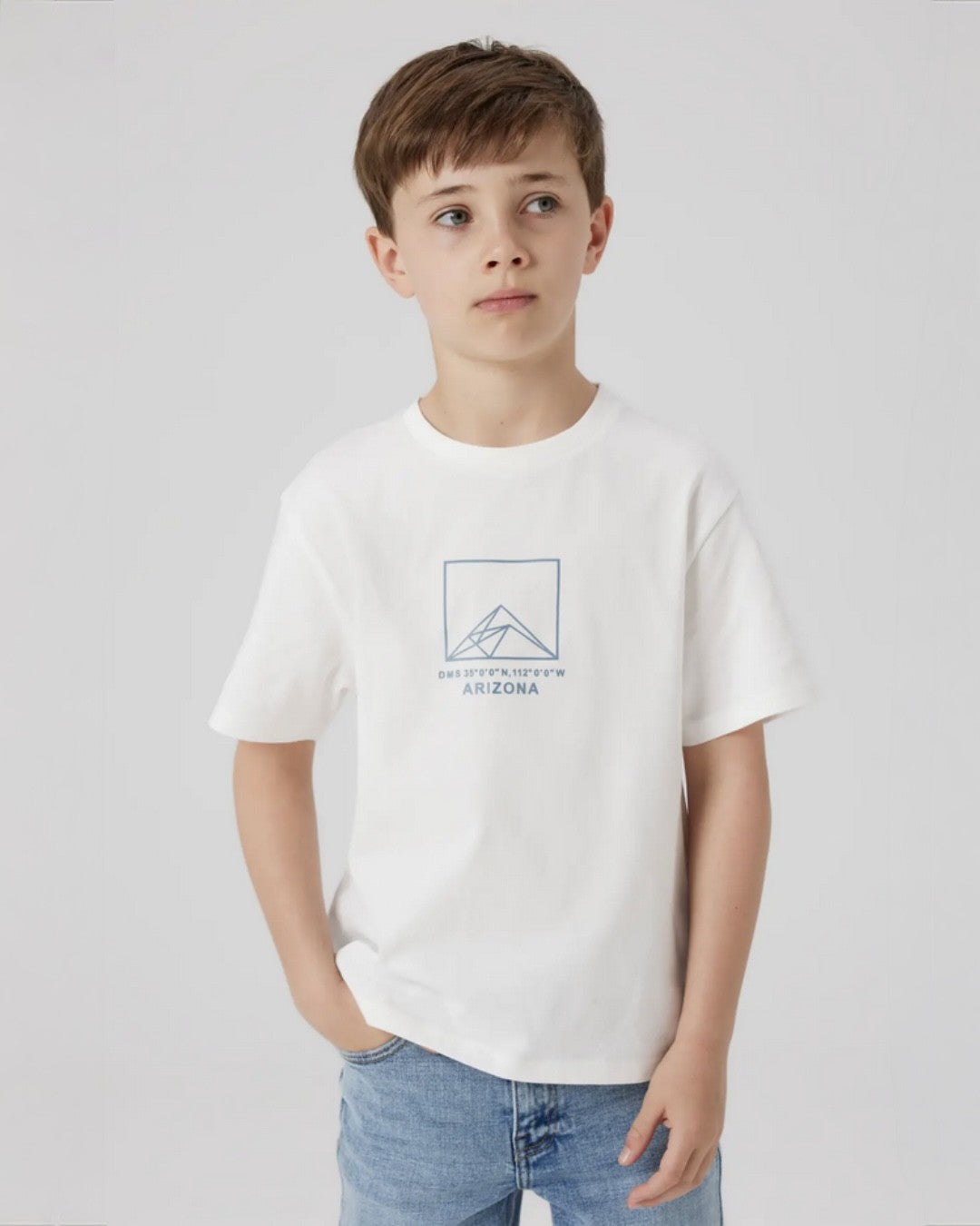 T-shirt med tryck bak