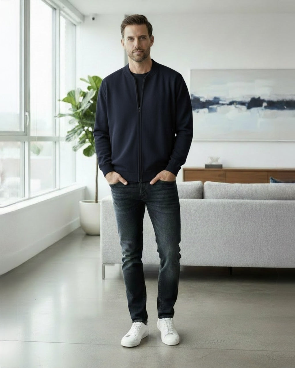 Cardigan med dragkedja