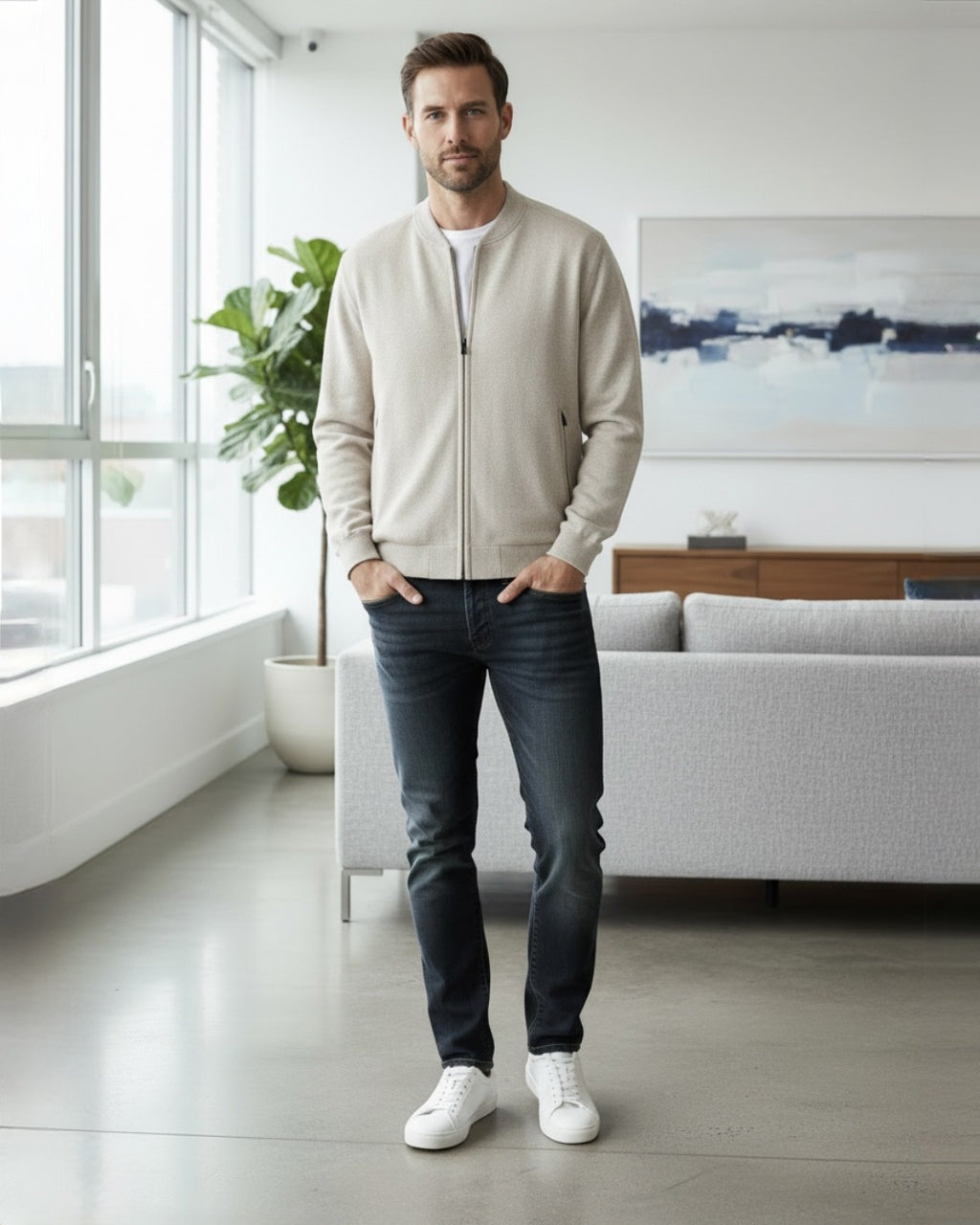 Cardigan med dragkedja
