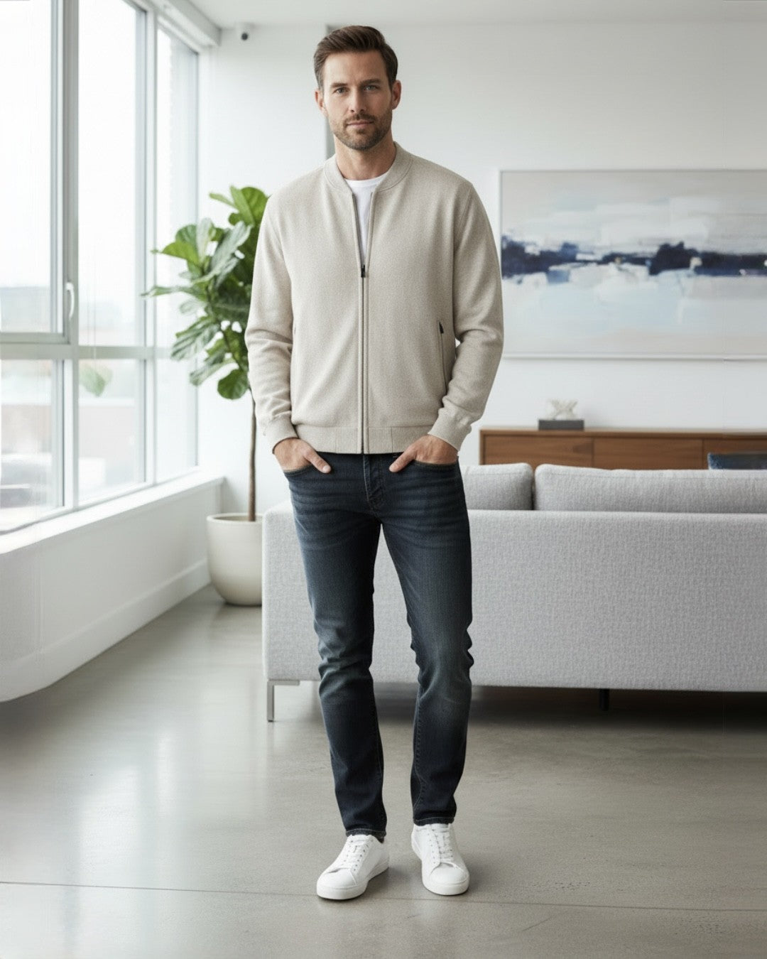 Cardigan med dragkedja