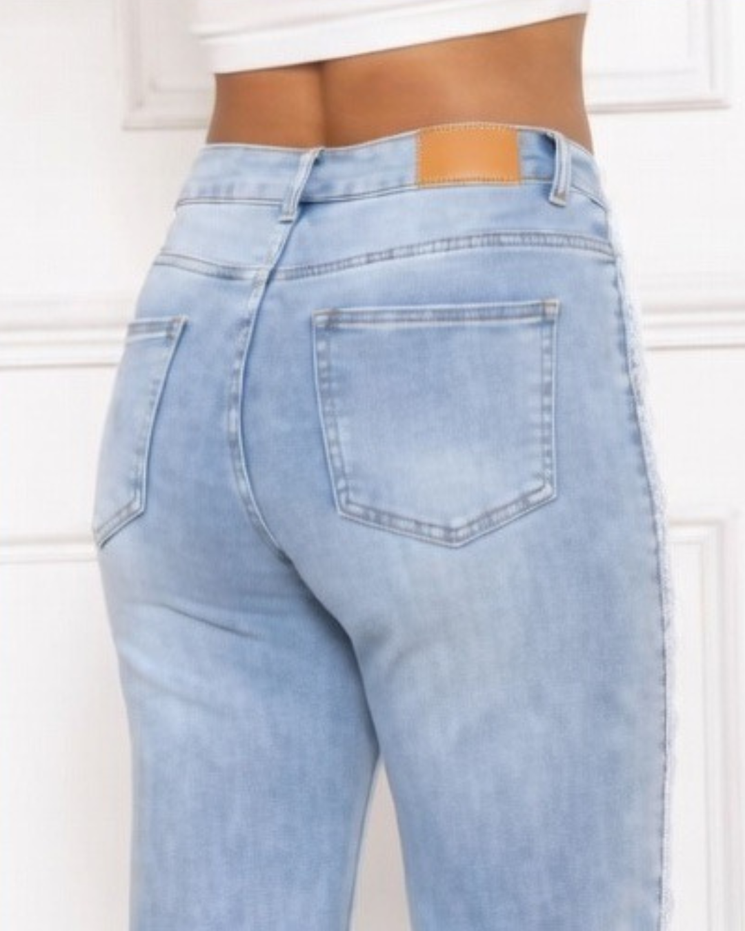 Jeans med spets