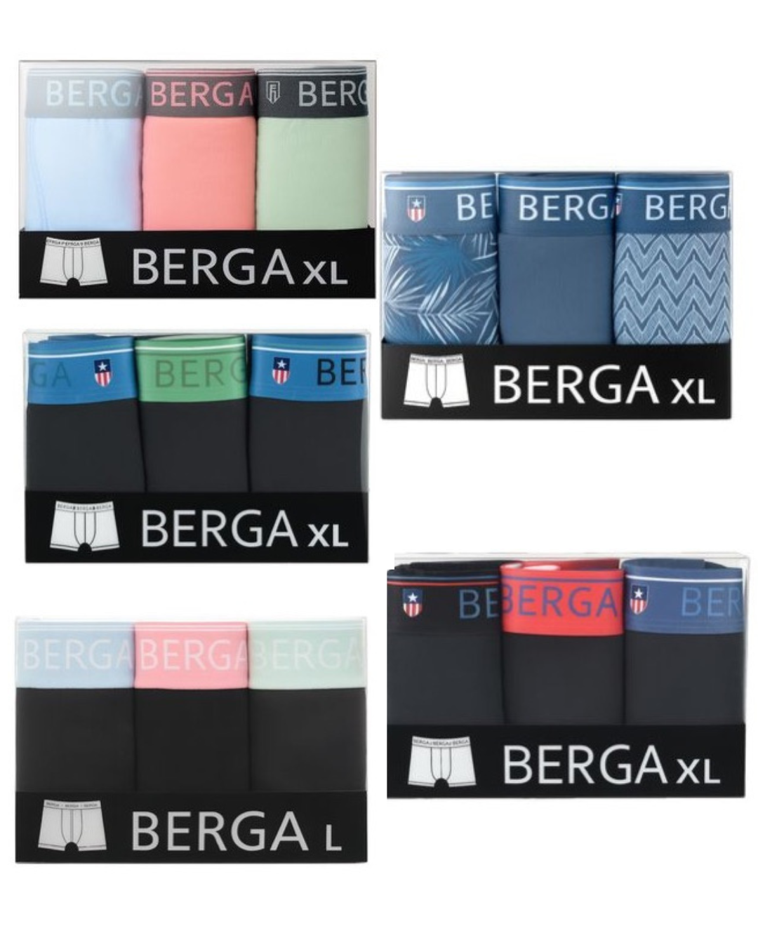 Boxerkalsonger utan gylf 3-pack