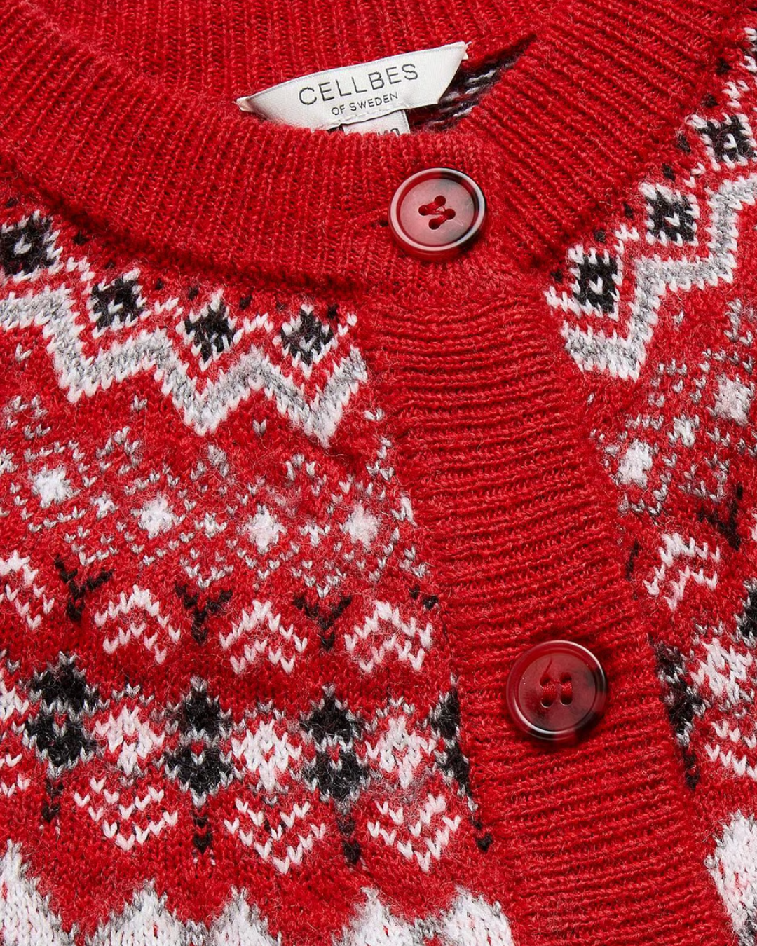 Cardigan jacquardstickad