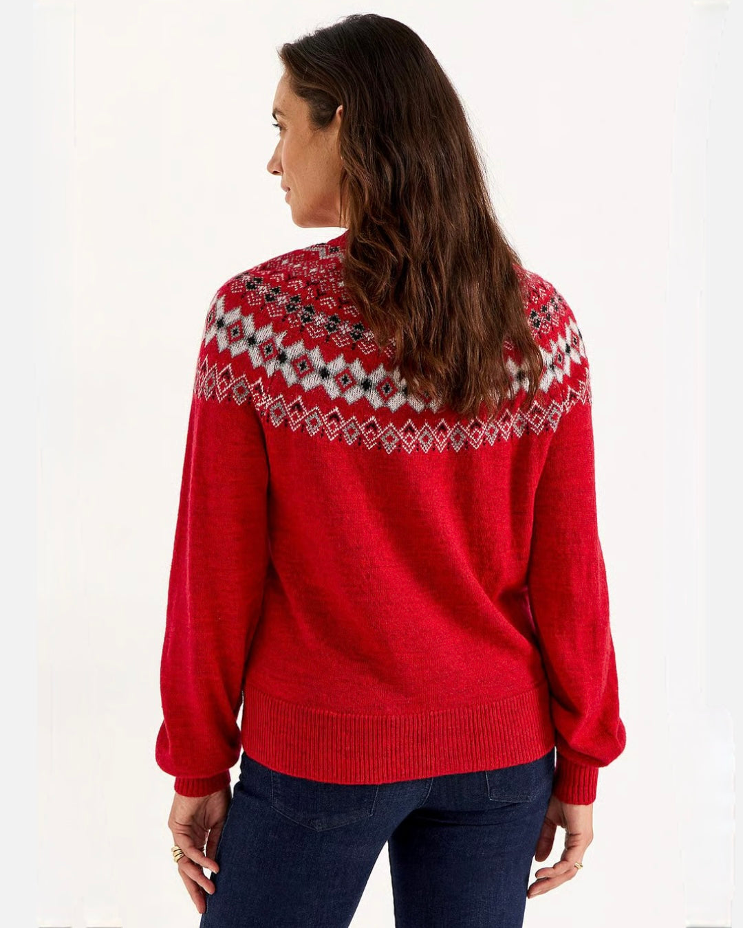 Cardigan jacquardstickad