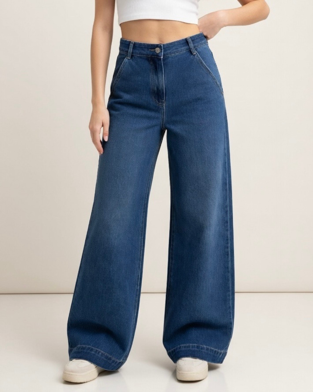 Jeans med vida ben