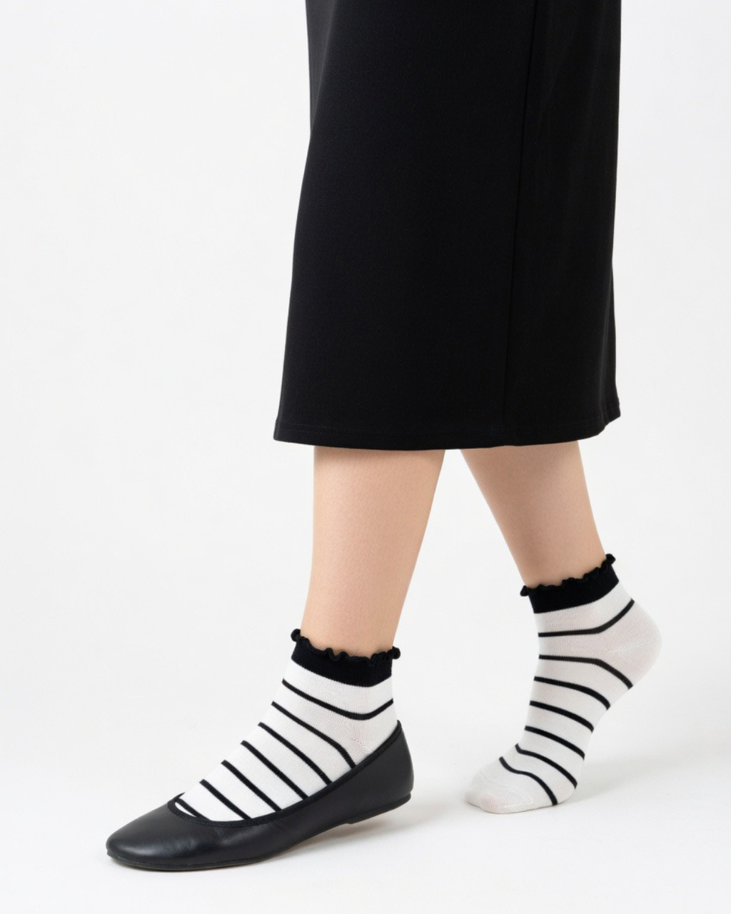 Sneakersstrumpor 3-pack randig
